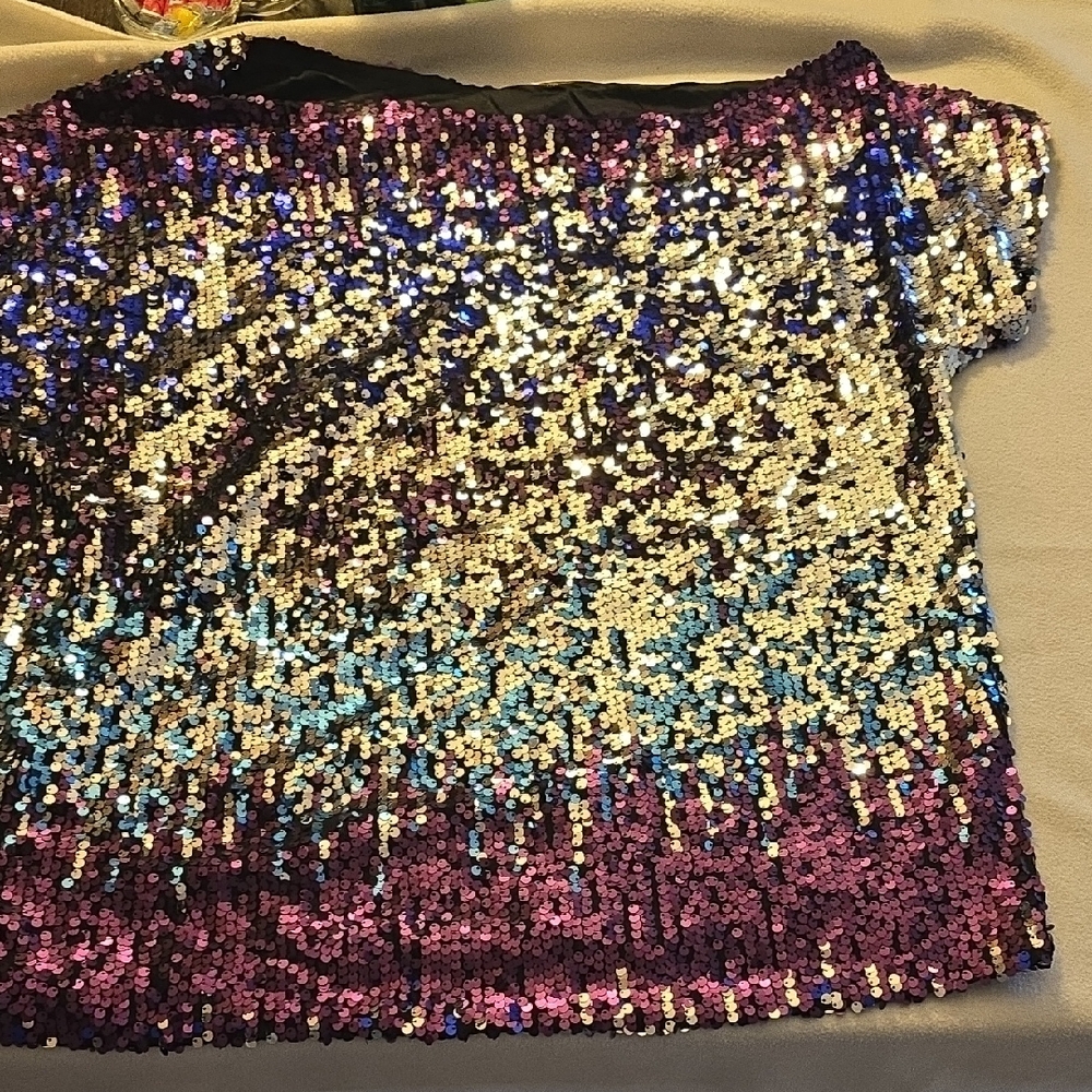 Multicolor Sequin Top 3XL